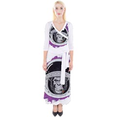 Spacemonkey Quarter Sleeve Wrap Maxi Dress by goljakoff