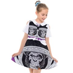 Spacemonkey Kids  Short Sleeve Shirt Dress by goljakoff