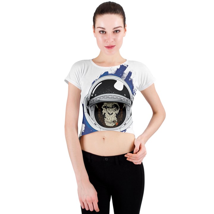 Spacemonkey Crew Neck Crop Top