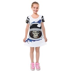 Spacemonkey Kids  Short Sleeve Velvet Dress by goljakoff