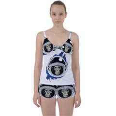 Spacemonkey Tie Front Two Piece Tankini by goljakoff