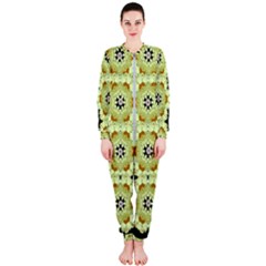 Summer Sun Flower Power Over The Florals In Peace Pattern Onepiece Jumpsuit (ladies)  by pepitasart