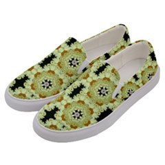 Summer Sun Flower Power Over The Florals In Peace Pattern Men s Canvas Slip Ons by pepitasart