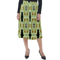 Summer Sun Flower Power Over The Florals In Peace Pattern Classic Velour Midi Skirt  by pepitasart