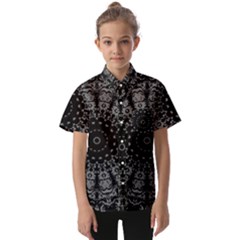 Gothic Mandala Kids  Short Sleeve Shirt by MRNStudios
