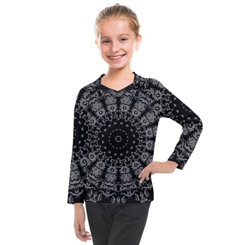 Gothic Mandala Kids  Long Mesh Tee by MRNStudios