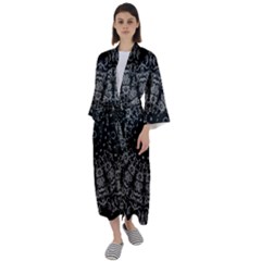 Gothic Mandala Maxi Satin Kimono