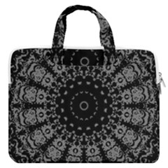 Gothic Mandala Macbook Pro Double Pocket Laptop Bag by MRNStudios