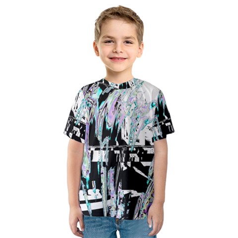 Digital Wave Kids  Sport Mesh Tee by MRNStudios