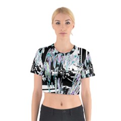 Digital Wave Cotton Crop Top by MRNStudios