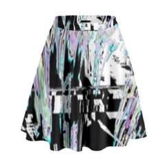 Digital Wave High Waist Skirt by MRNStudios