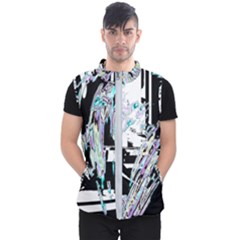 Digital Wave Men s Puffer Vest by MRNStudios