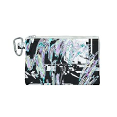 Digital Wave Canvas Cosmetic Bag (small) by MRNStudios