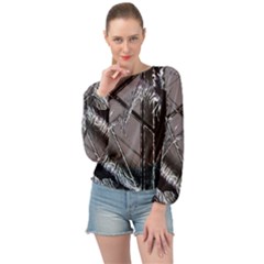 Ag Cobwebs Banded Bottom Chiffon Top by MRNStudios