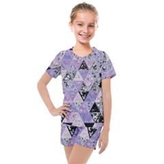 Candy Glass Kids  Mesh Tee And Shorts Set