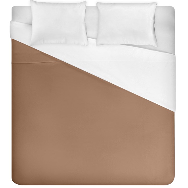 Cafe Au Lait Brown Duvet Cover (King Size)