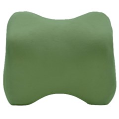 Dark Sea Green Velour Head Support Cushion by FabChoice