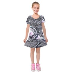 Invasive Hg Kids  Short Sleeve Velvet Dress by MRNStudios