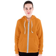 Apricot Orange Women s Zipper Hoodie by FabChoice