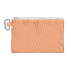 Cantaloupe Orange Canvas Cosmetic Bag (large) by FabChoice