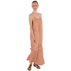 Coral Sands Cami Maxi Ruffle Chiffon Dress by FabChoice