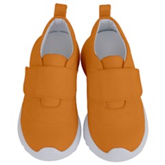 Deep Saffron Orange Kids  Velcro No Lace Shoes by FabChoice