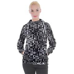 Black And White Modern Abstract Design Women s Hooded Pullover by dflcprintsclothing