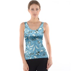 Folk Flowers Art Pattern Floral Abstract Surface Design  Seamless Pattern Tank Top by Eskimos