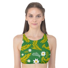 Folk Flowers Art Pattern Floral Abstract Surface Design  Seamless Pattern Tank Bikini Top by Eskimos