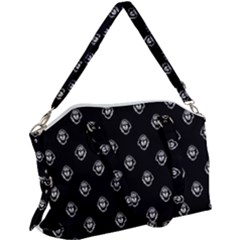 Funny Ghost Sketchy Drawing Pattern Canvas Crossbody Bag by dflcprintsclothing