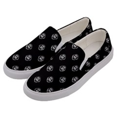 Funny Ghost Sketchy Drawing Pattern Men s Canvas Slip Ons by dflcprintsclothing