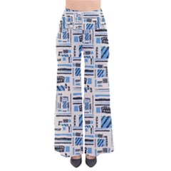 Ethnic Geometric Abstract Textured Art So Vintage Palazzo Pants by dflcprintsclothing