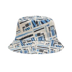 Ethnic Geometric Abstract Textured Art Inside Out Bucket Hat by dflcprintsclothing