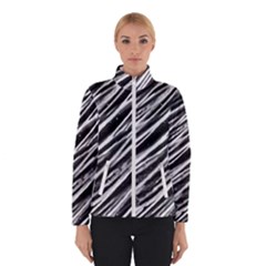 Galaxy Motion Black And White Print Winter Jacket by dflcprintsclothing