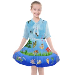 Summer Fairies Kids  All Frills Chiffon Dress by ladysharonawitchery