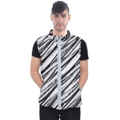 Galaxy Motion Black And White Print 2 Men s Puffer Vest by dflcprintsclothing