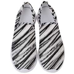 Galaxy Motion Black And White Print 2 Men s Slip On Sneakers by dflcprintsclothing