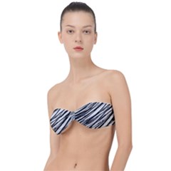 Galaxy Motion Black And White Print 2 Classic Bandeau Bikini Top 