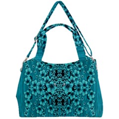 Blue Flowers So Decorative And In Perfect Harmony Double Compartment Shoulder Bag by pepitasart