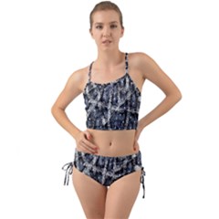 Glithc Grunge Abstract Print Mini Tank Bikini Set