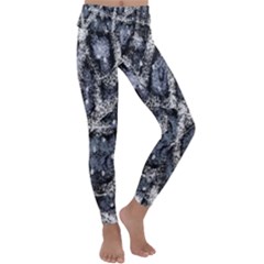 Glithc Grunge Abstract Print Kids  Lightweight Velour Classic Yoga Leggings