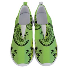 Green Grid Cute Flower Mandala No Lace Lightweight Shoes by Magicworlddreamarts1