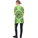 Green Grid Cute Flower Mandala Long Sleeve Velvet Kimono  View2