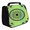 Green Grid Cute Flower Mandala Full Print Travel Pouch (Small) View2