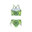 Green Grid Cute Flower Mandala Girls  Tankini Swimsuit View2