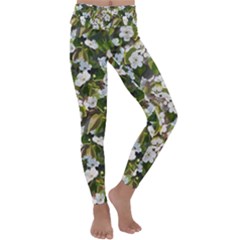 Blooming Garden Kids  Lightweight Velour Classic Yoga Leggings by SychEva