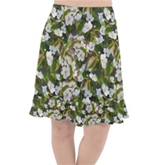 Blooming Garden Fishtail Chiffon Skirt by SychEva