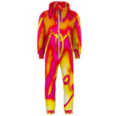 Pop Art Love Graffiti Hooded Jumpsuit (men)  by essentialimage365