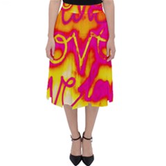 Pop Art Love Graffiti Classic Midi Skirt by essentialimage365