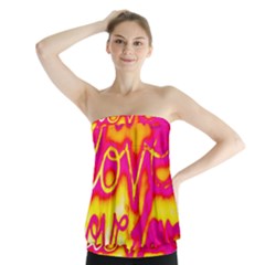 Pop Art Love Graffiti Strapless Top by essentialimage365